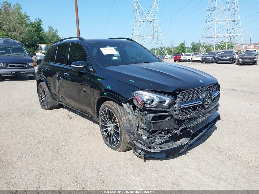 2021 Mercedes-benz Gle VIN 4JGFB8GB2MA547504 IAAI salvage auction — FRONT END, Salvage Title, sold $24,300 on 2026-07-22 (photo 1)