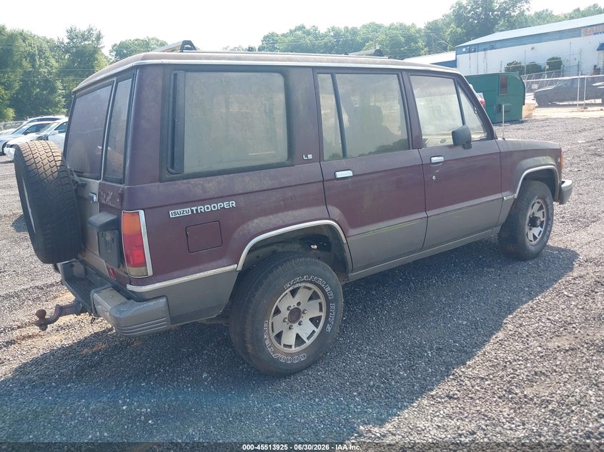 1991 Isuzu Trooper VIN JACCH58R9M7908142 IAAI salvage auction — NORMAL WEAR, Clear (South Carolina), sold $25 on 2026-07-28 (photo 4)