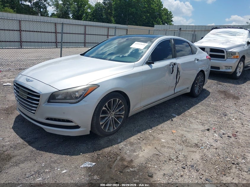 2015 Hyundai Genesis VIN KMHGN4JE9FU102346 IAAI salvage auction — LEFT SIDE, Salvage (South Carolina), sold $1,650 on 2026-07-29 (photo 2)