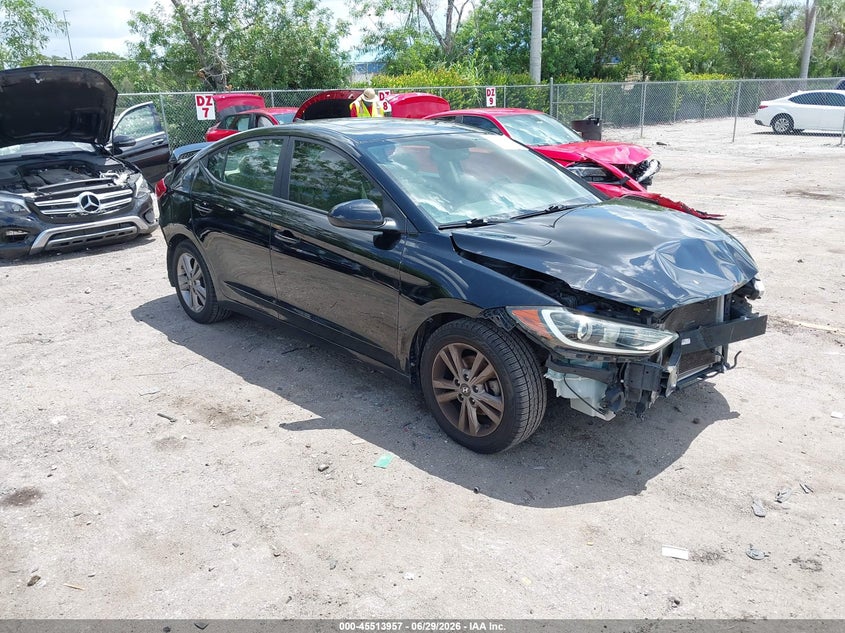 2017 Hyundai Elantra VIN KMHD84LF5HU248116 IAAI salvage auction — FRONT & REAR, Original (Texas), sold $900 on 2026-07-13 (photo 1)