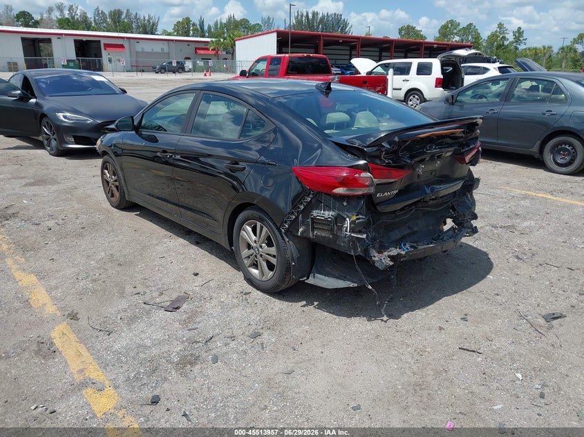 2017 Hyundai Elantra VIN KMHD84LF5HU248116 IAAI salvage auction — FRONT & REAR, Original (Texas), sold $900 on 2026-07-13 (photo 3)