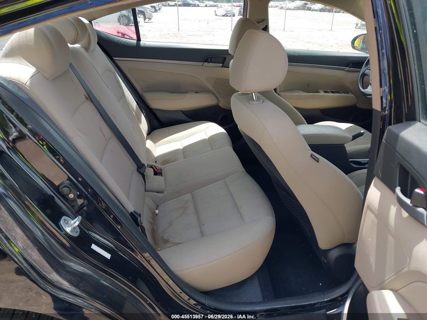 2017 Hyundai Elantra VIN KMHD84LF5HU248116 IAAI salvage auction — FRONT & REAR, Original (Texas), sold $900 on 2026-07-13 (photo 8)