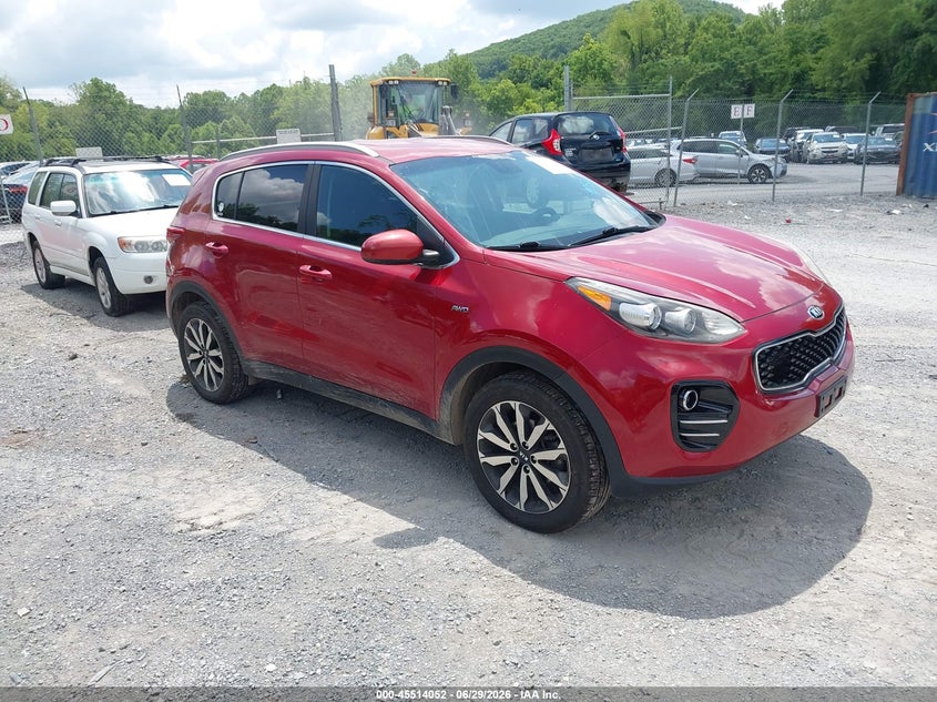 2017 Kia Sportage VIN KNDPMCAC9H7239563 IAAI salvage auction — NORMAL WEAR, Clear (Virginia), sold $1,900 on 2026-07-28 (photo 1)