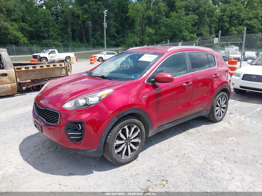 2017 Kia Sportage VIN KNDPMCAC9H7239563 IAAI salvage auction — NORMAL WEAR, Clear (Virginia), sold $1,900 on 2026-07-28 (photo 2)