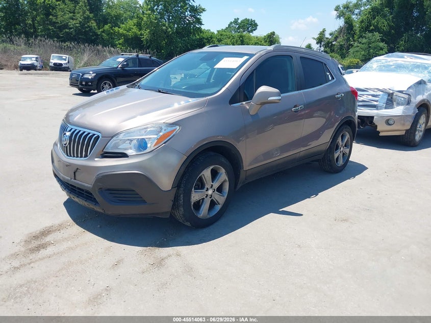 2014 Buick Encore VIN KL4CJASB7EB772595 IAAI salvage auction — NORMAL WEAR, Clear (Virginia), sold $375 on 2026-07-30 (photo 2)