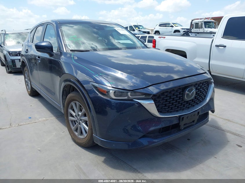 2025 Mazda Cx-5 VIN JM3KFBCL5S0679220 IAAI salvage auction — LEFT FRONT, Enterprise Vehicles Clear Only (Texas), sold $18,800 on 2026-07-07 (photo 1)