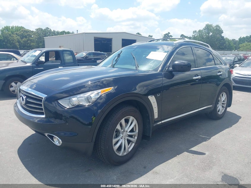 2014 Infiniti Qx70 VIN JN8CS1MW5EM413631 IAAI salvage auction — NORMAL WEAR, Clear (Georgia), sold $2,350 on 2026-07-29 (photo 2)