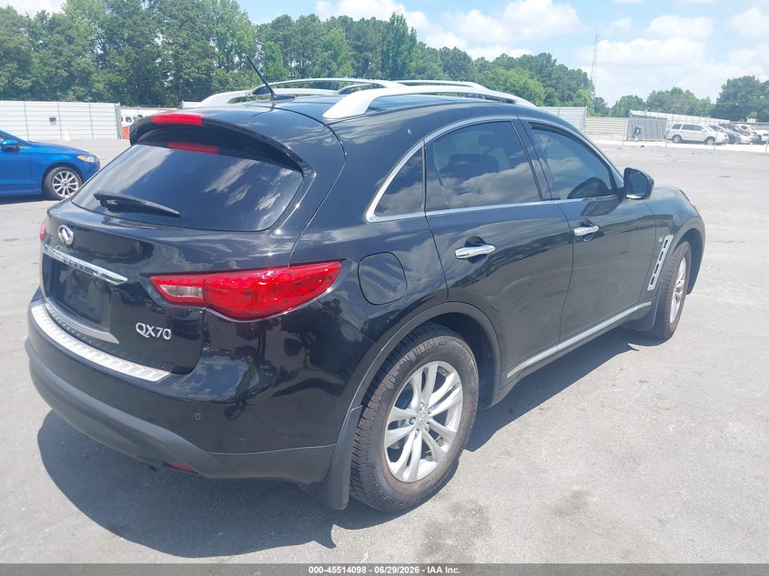 2014 Infiniti Qx70 VIN JN8CS1MW5EM413631 IAAI salvage auction — NORMAL WEAR, Clear (Georgia), sold $2,350 on 2026-07-29 (photo 4)