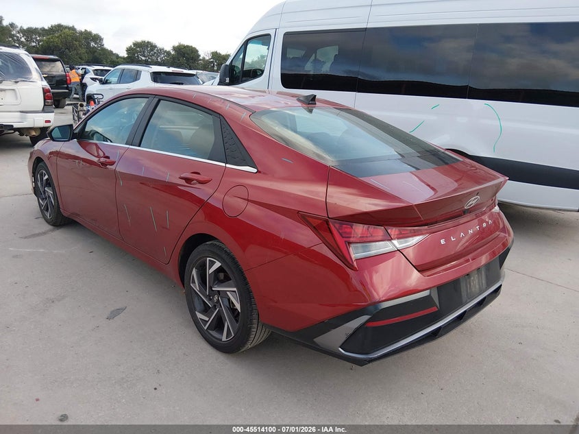 2025 Hyundai Elantra VIN KMHLS4DG7SU018623 IAAI salvage auction — LEFT REAR, Enterprise Vehicles Clear Only (Colorado), sold $16,600 on 2026-07-07 (photo 3)