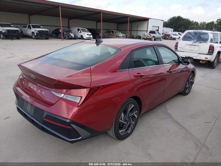 2025 Hyundai Elantra VIN KMHLS4DG7SU018623 IAAI salvage auction — LEFT REAR, Enterprise Vehicles Clear Only (Colorado), sold $16,600 on 2026-07-07 (photo 4)