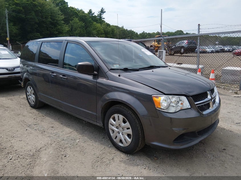 2018 Dodge Caravan VIN 2C4RDGBG3JR225874 IAAI salvage auction — LEFT FRONT, Salvage (Massachusetts), sold $2,350 on 2026-07-25 (photo 1)