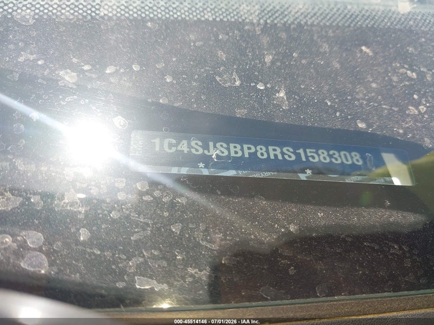 2024 Jeep Grand wagoneer VIN 1C4SJSBP8RS158308 IAAI salvage auction — RIGHT REAR, Enterprise Vehicles Clear Only (Colorado), sold $26,500 on 2026-07-28 (photo 9)
