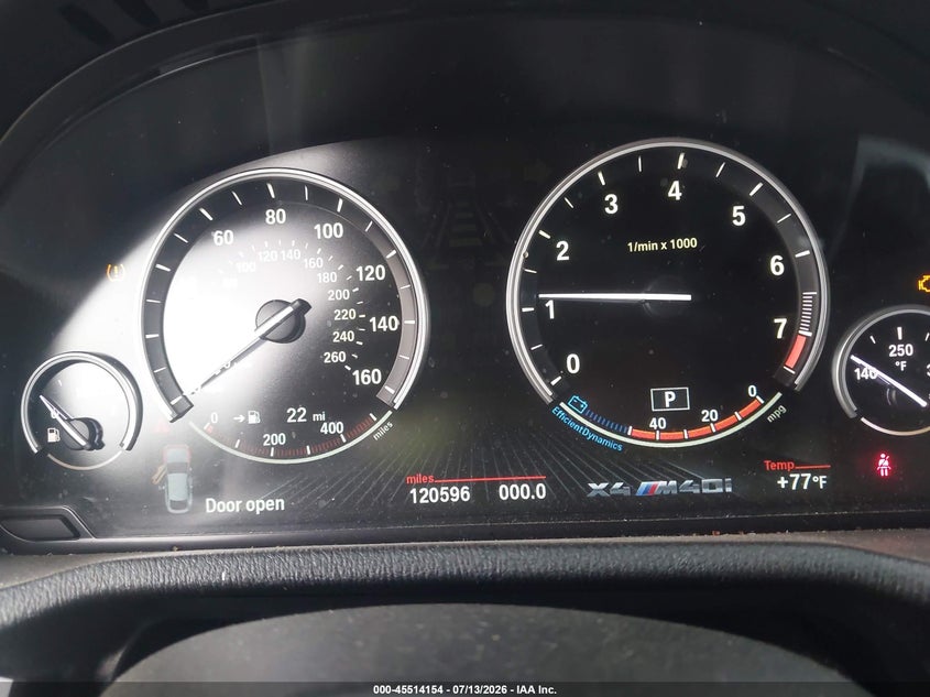 2017 BMW X4 VIN 5UXXW7C38H0U26444 IAAI salvage auction — NORMAL WEAR, Original (Texas), sold $2,050 on 2026-07-29 (photo 7)