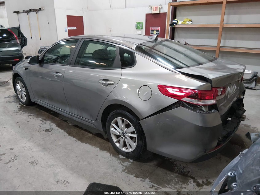 2017 Kia Optima VIN 5XXGT4L30HG168900 IAAI salvage auction — REAR END, Salvage (Idaho), sold $3,300 on 2026-07-17 (photo 3)