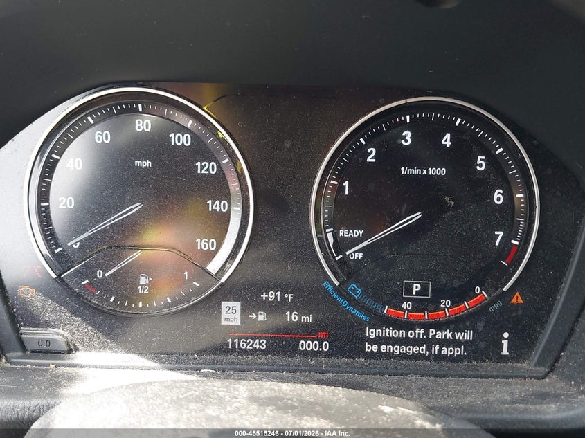 2020 BMW X1 VIN WBXJG7C06L5P25861 IAAI salvage auction — WATER/FLOOD, Flood (Mississippi), sold $4,900 on 2026-07-31 (photo 7)