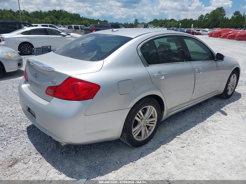 2010 Infiniti G37 VIN JN1CV6AP2AM402564 IAAI salvage auction — NORMAL WEAR, Clear (Florida), sold $700 on 2026-07-23 (photo 4)