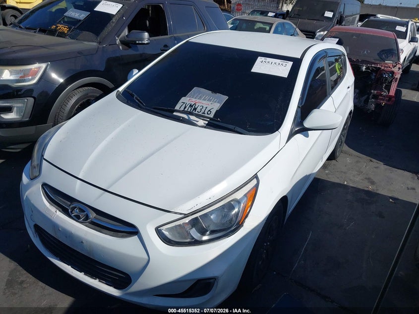 2017 Hyundai Accent VIN KMHCT5AE0HU317353 IAAI salvage auction — REAR END, Salvage Title, sold $975 on 2026-07-15 (photo 2)