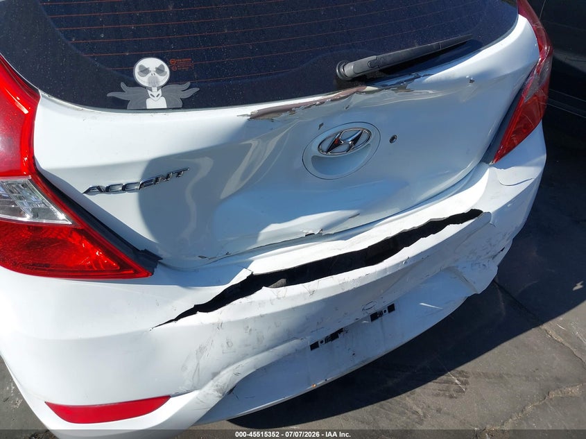 2017 Hyundai Accent VIN KMHCT5AE0HU317353 IAAI salvage auction — REAR END, Salvage Title, sold $975 on 2026-07-15 (photo 6)