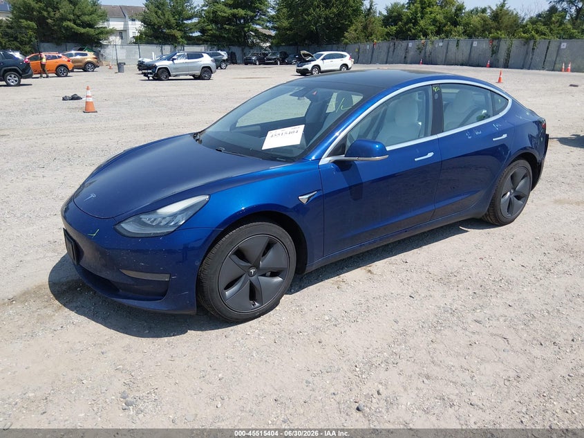 2019 Tesla Model 3 VIN 5YJ3E1EA0KF486383 IAAI salvage auction — REAR END, Salvage (New Jersey), sold $6,200 on 2026-07-29 (photo 2)