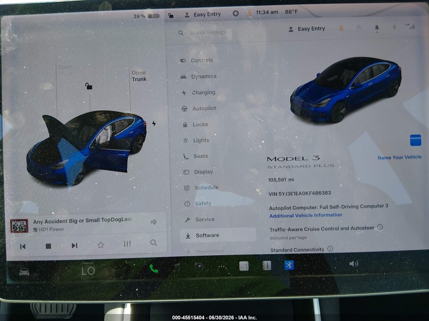 2019 Tesla Model 3 VIN 5YJ3E1EA0KF486383 IAAI salvage auction — REAR END, Salvage (New Jersey), sold $6,200 on 2026-07-29 (photo 7)