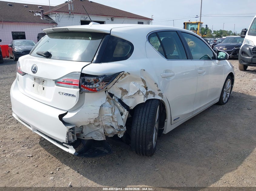 2013 Lexus Ct VIN JTHKD5BH2D2171788 IAAI salvage auction — RIGHT REAR, Mv-907A (New York), sold $2,750 on 2026-07-08 (photo 4)