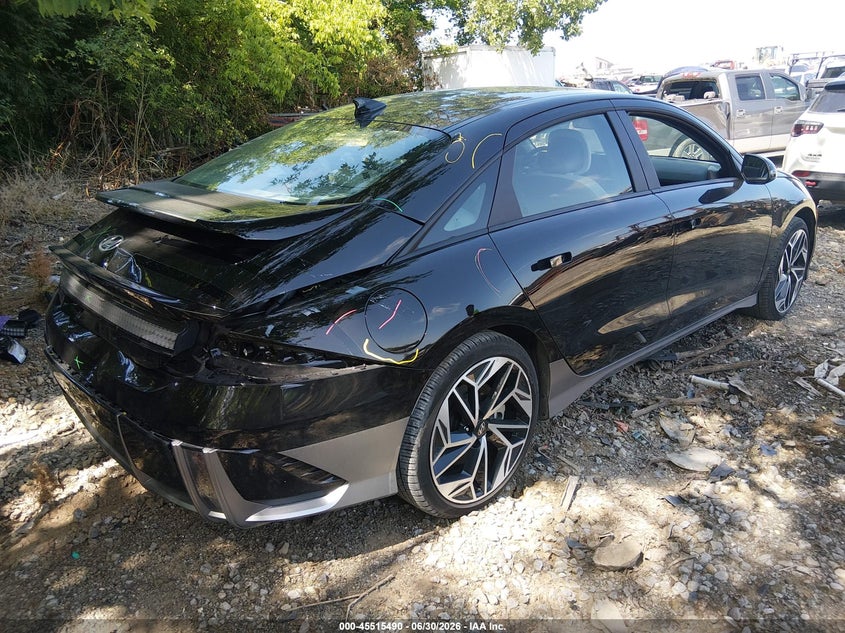2023 Hyundai Ioniq 6 VIN KMHM34AA5PA048746 IAAI salvage auction — REAR END, Salvage Title, sold $12,075 on 2026-08-20 (photo 4)