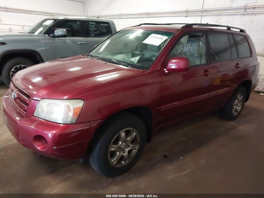 2005 Toyota Highlander VIN JTEEP21A550090608 IAAI salvage auction — NORMAL WEAR, Clear (Minnesota), sold $900 on 2026-07-08 (photo 2)