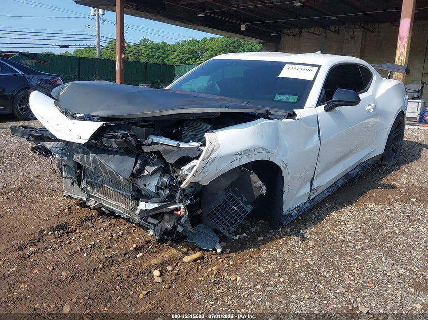 2018 Chevrolet Camaro VIN 1G1FJ1R6XJ0146002 IAAI salvage auction — FRONT & REAR, Mv-907A (New York), sold $10,500 on 2026-07-28 (photo 2)