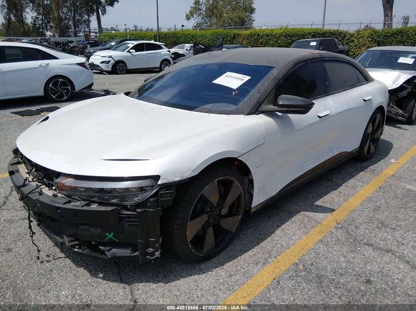 2025 Lucid Air VIN 50EA1GBA1SA004776 IAAI salvage auction — FRONT END, Salvage (California), sold $27,650 on 2026-08-04 (photo 2)