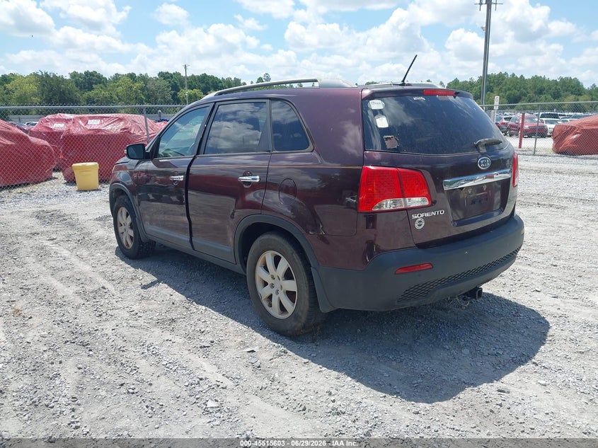 2013 Kia Sorento VIN 5XYKT3A64DG388127 IAAI salvage auction — NORMAL WEAR, Clear (Florida), sold $600 on 2026-07-23 (photo 3)