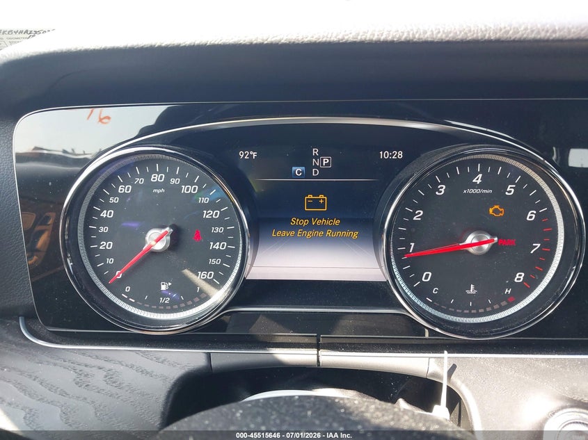 2017 Mercedes-benz E-klasse VIN WDDZF4KB4HA235038 IAAI salvage auction — RIGHT FRONT, Salvage (Pennsylvania), sold $5,400 on 2026-07-22 (photo 7)