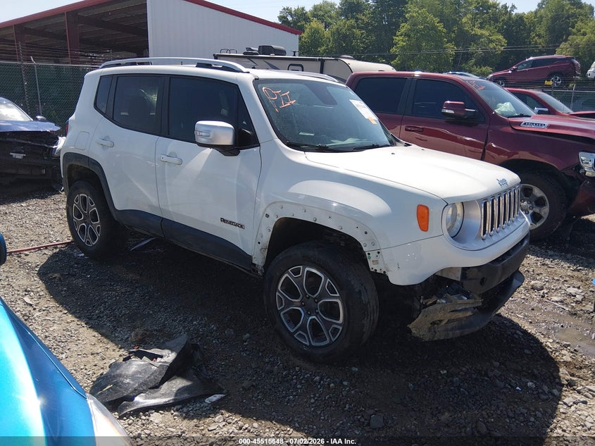 2016 Jeep Renegade VIN ZACCJBDT2GPE23998 IAAI salvage auction — RIGHT FRONT, Salvage (West Virginia), sold $1,250 on 2026-08-12 (photo 1)
