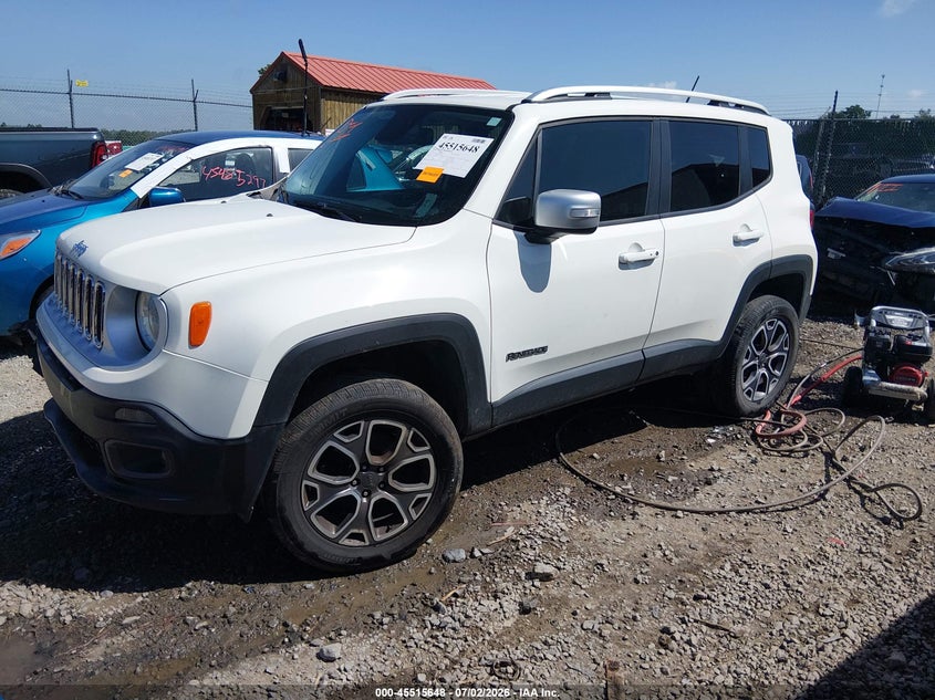 2016 Jeep Renegade VIN ZACCJBDT2GPE23998 IAAI salvage auction — RIGHT FRONT, Salvage (West Virginia), sold $1,250 on 2026-08-12 (photo 2)
