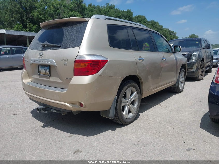 2008 Toyota Highlander VIN JTEES42A282099879 IAAI salvage auction — NORMAL WEAR, Clear (Kansas), sold $2,050 on 2026-07-29 (photo 4)