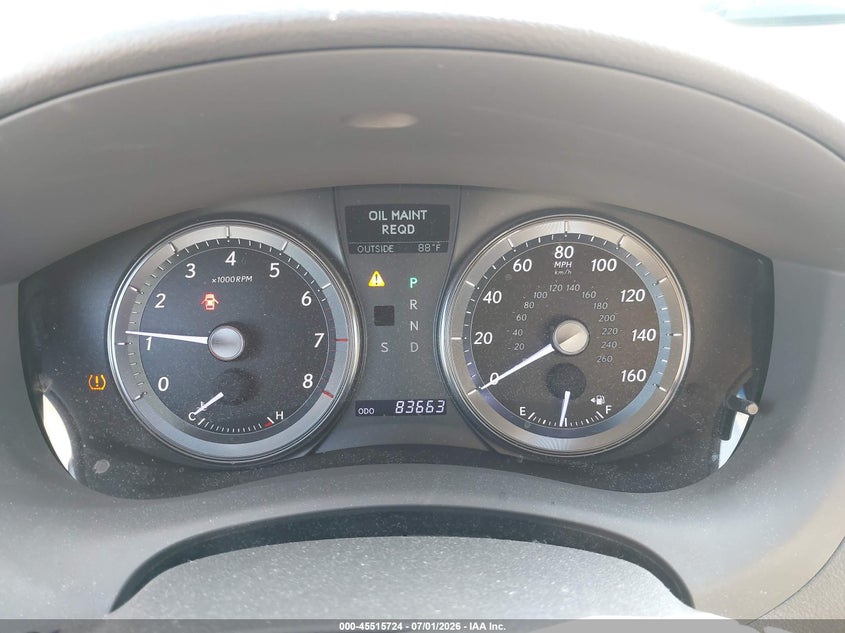 2012 Lexus ES VIN JTHBK1EG8C2475479 IAAI salvage auction — RIGHT FRONT, Salvage Title, sold $2,150 on 2026-07-31 (photo 7)