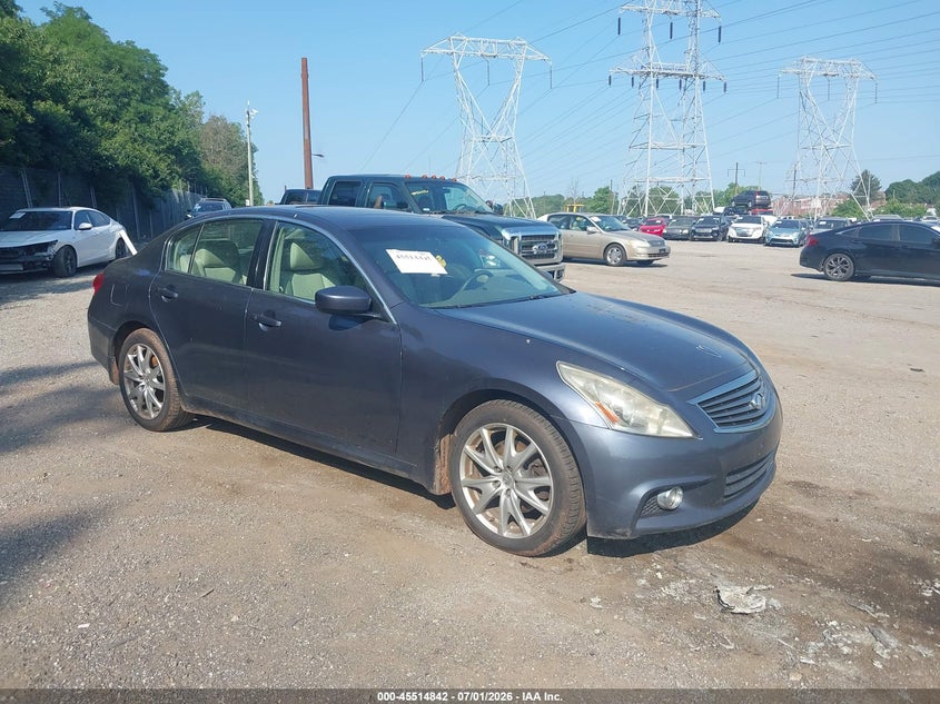 2011 Infiniti G VIN JN1CV6ARXBM402315 IAAI salvage auction — UNKNOWN, Salvage (Pennsylvania), sold $625 on 2026-07-24 (photo 1)