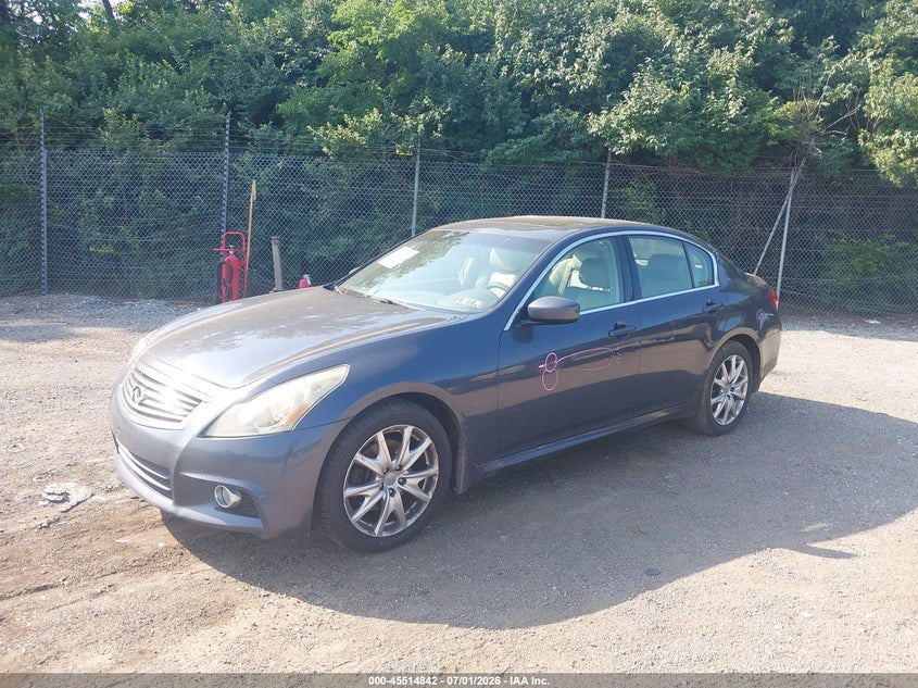 2011 Infiniti G VIN JN1CV6ARXBM402315 IAAI salvage auction — UNKNOWN, Salvage (Pennsylvania), sold $625 on 2026-07-24 (photo 2)