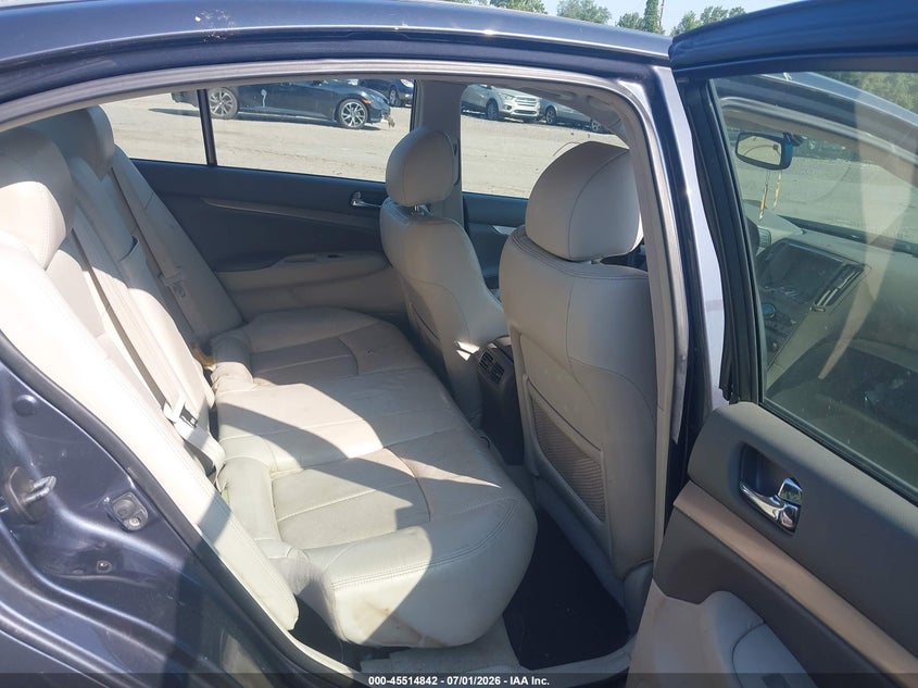 2011 Infiniti G VIN JN1CV6ARXBM402315 IAAI salvage auction — UNKNOWN, Salvage (Pennsylvania), sold $625 on 2026-07-24 (photo 8)
