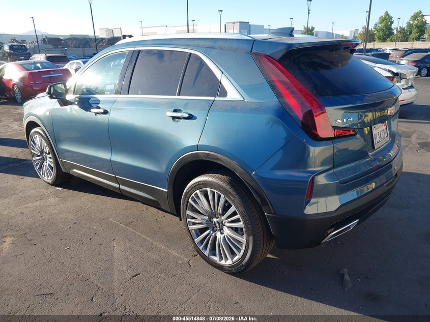 2025 Cadillac Xt4 VIN 1GYFZCR44SF105321 IAAI salvage auction — RIGHT FRONT, Salvage Certificate (California), sold $8,125 on 2026-07-17 (photo 3)