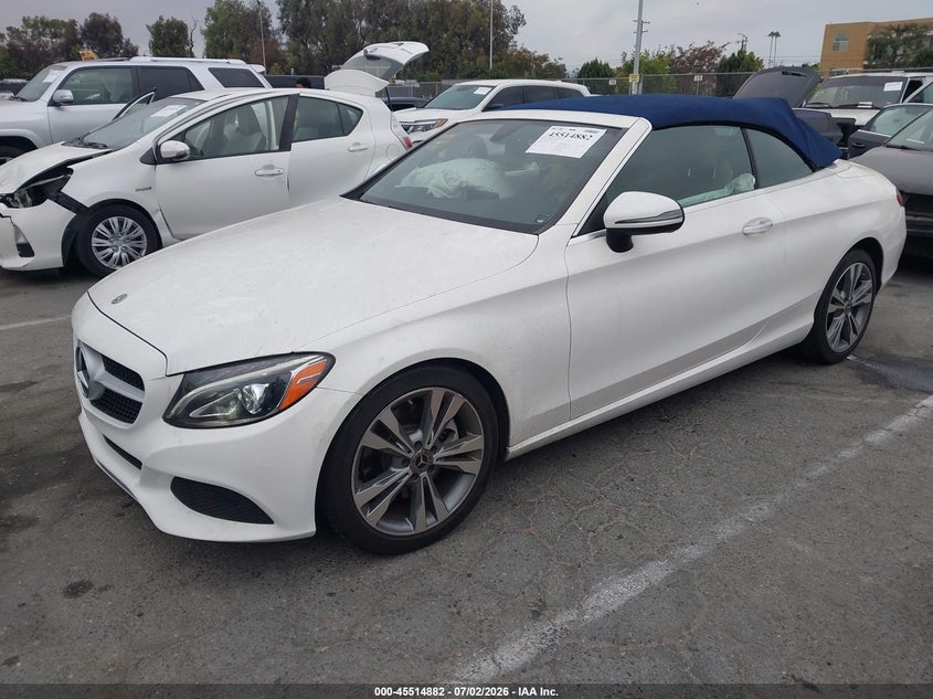 2018 Mercedes-benz C-klasse VIN WDDWK4KB9JF700596 IAAI salvage auction — RIGHT FRONT, Salvage (California), sold $7,100 on 2026-08-06 (photo 2)