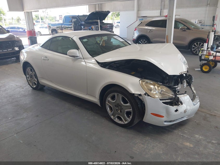 2008 Lexus Sc 430 VIN JTHFN45Y889019595 IAAI salvage auction — FRONT END, Rebuildable (Florida), sold $425 on 2026-07-29 (photo 1)