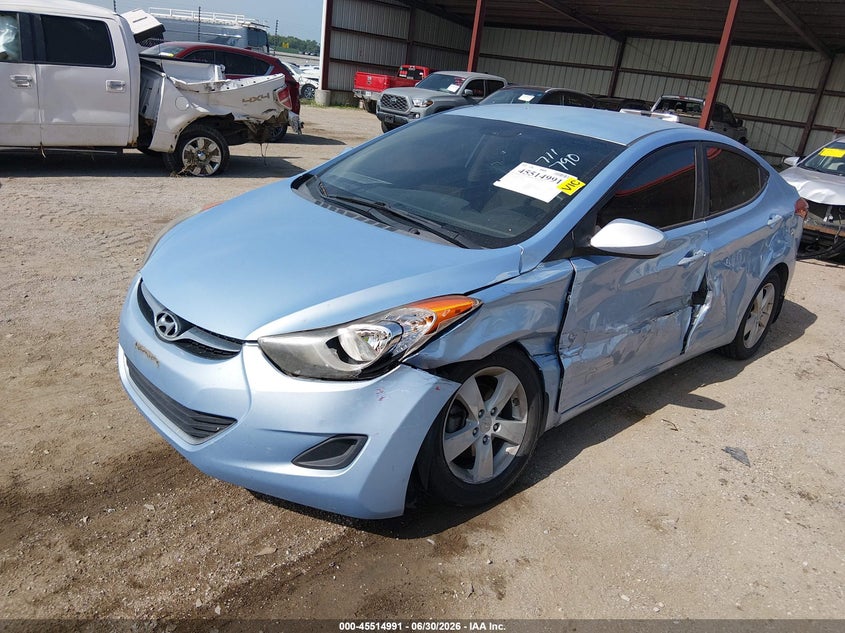 2013 Hyundai Elantra VIN KMHDH4AE3DU707003 IAAI salvage auction — SIDE, Certificate Of Title (Nebraska), sold $675 on 2026-07-30 (photo 2)