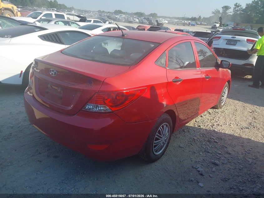 2013 Hyundai Accent VIN KMHCT4AE1DU574073 IAAI salvage auction — ALL OVER, Clear (Georgia), sold $1,050 on 2026-07-21 (photo 4)