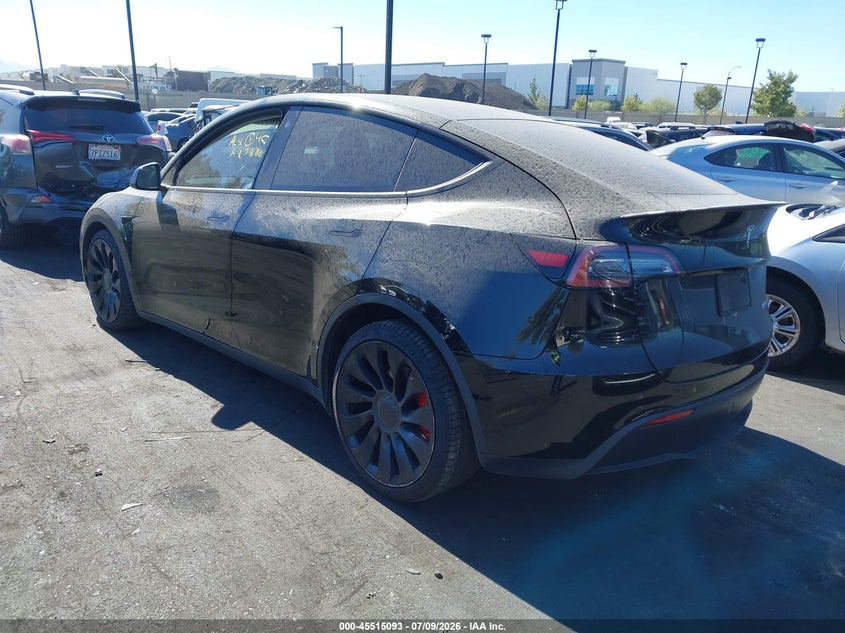 2021 Tesla Model y VIN 5YJYGDEFXMF277930 IAAI salvage auction — RIGHT SIDE, Salvage Title, sold $11,575 on 2026-07-31 (photo 3)