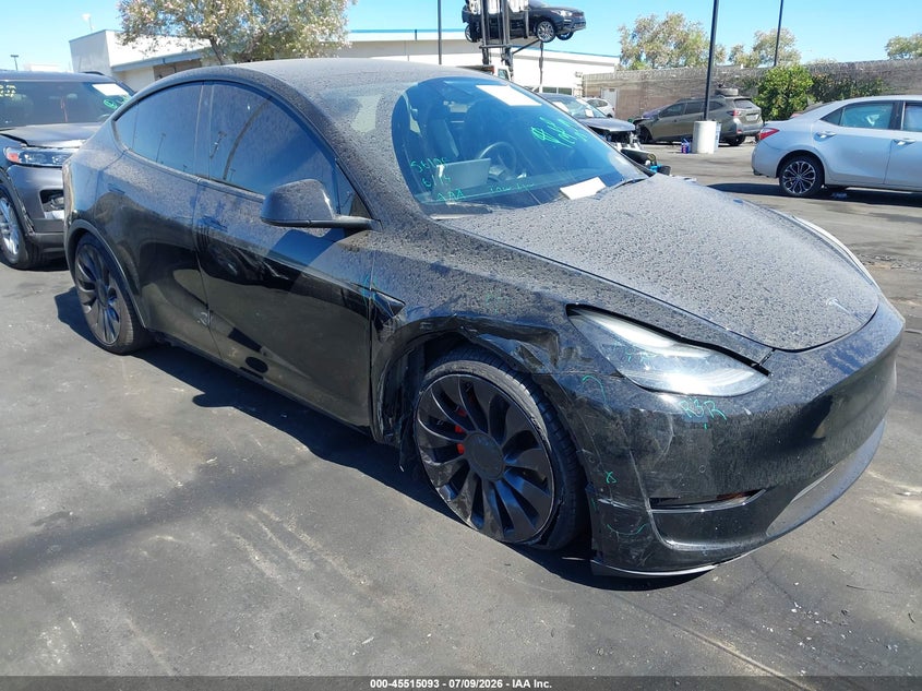 2021 Tesla Model y VIN 5YJYGDEFXMF277930 IAAI salvage auction — RIGHT SIDE, Salvage Title, sold $11,575 on 2026-07-31 (photo 6)