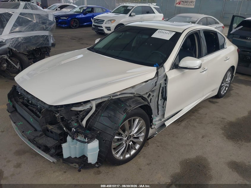 2019 Infiniti Q50 VIN JN1EV7AP4KM512256 IAAI salvage auction — THEFT, Wait Title, sold $2,850 on 2026-08-02 (photo 2)