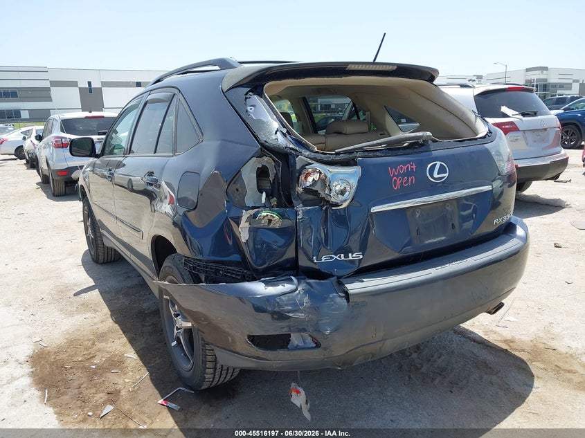 2004 Lexus Rx 330 VIN JTJGA31U740008761 IAAI salvage auction — REAR END, Salvage (Texas), sold $1,150 on 2026-07-28 (photo 3)