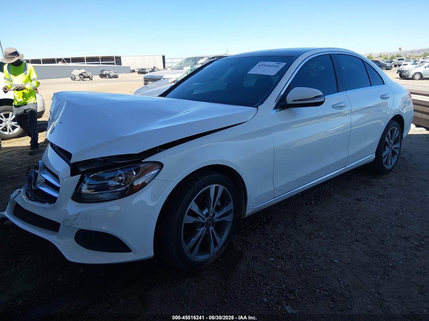 2018 Mercedes-benz C-klasse VIN WDDWF4KB1JR392276 IAAI salvage auction — FRONT END, Salvage (Arizona), sold $4,175 on 2026-07-28 (photo 2)