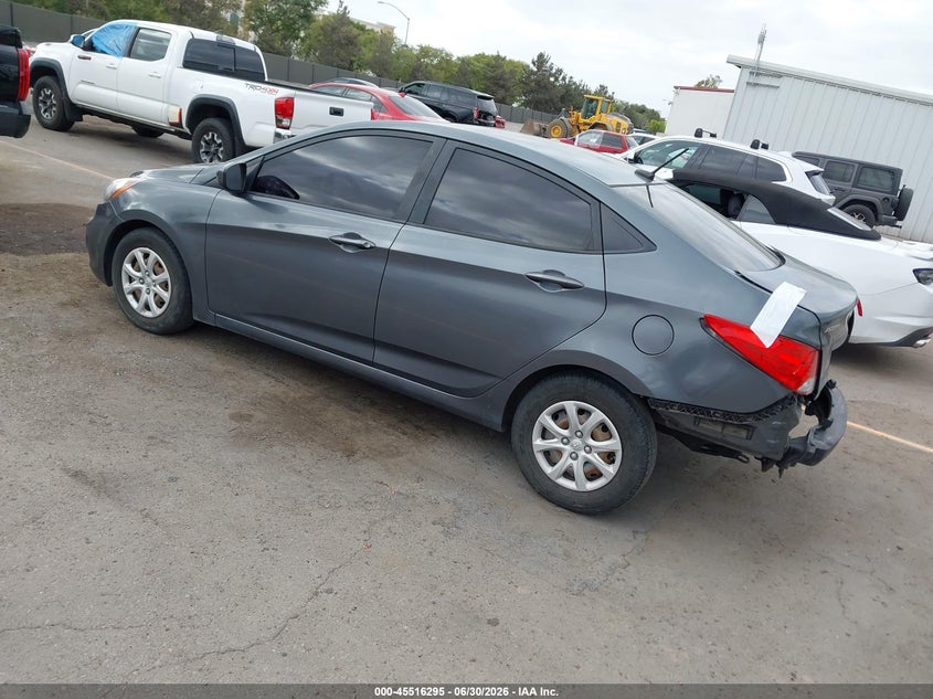 2013 Hyundai Accent VIN KMHCT4AE9DU396770 IAAI salvage auction — REAR END, Salvage (California), sold $825 on 2026-07-29 (photo 3)