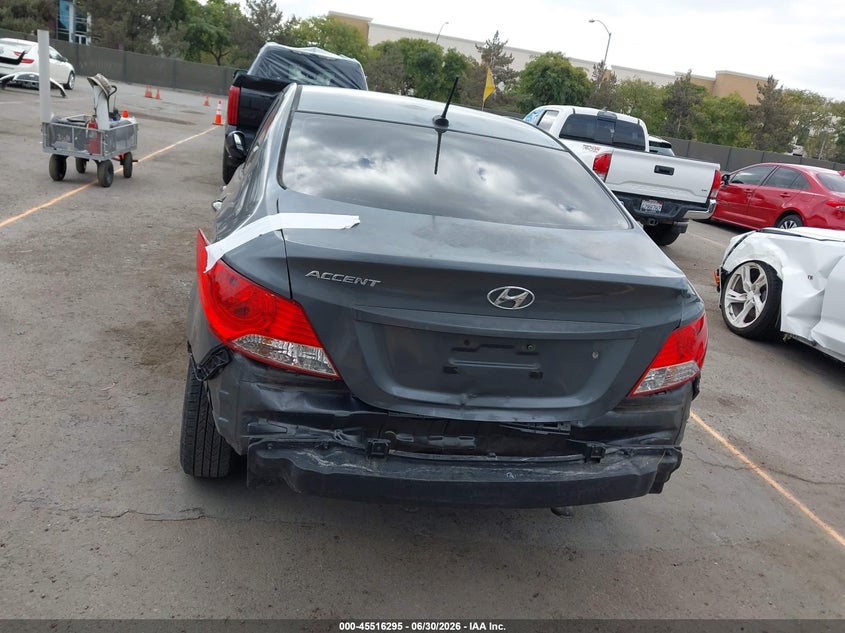 2013 Hyundai Accent VIN KMHCT4AE9DU396770 IAAI salvage auction — REAR END, Salvage (California), sold $825 on 2026-07-29 (photo 6)